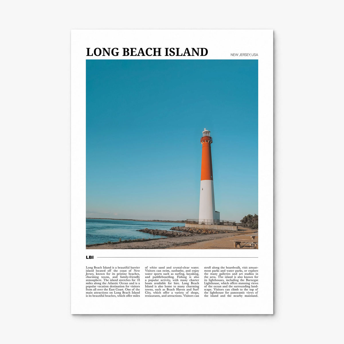 Long Beach Island Travel No 2 Poster, print only (unframed)