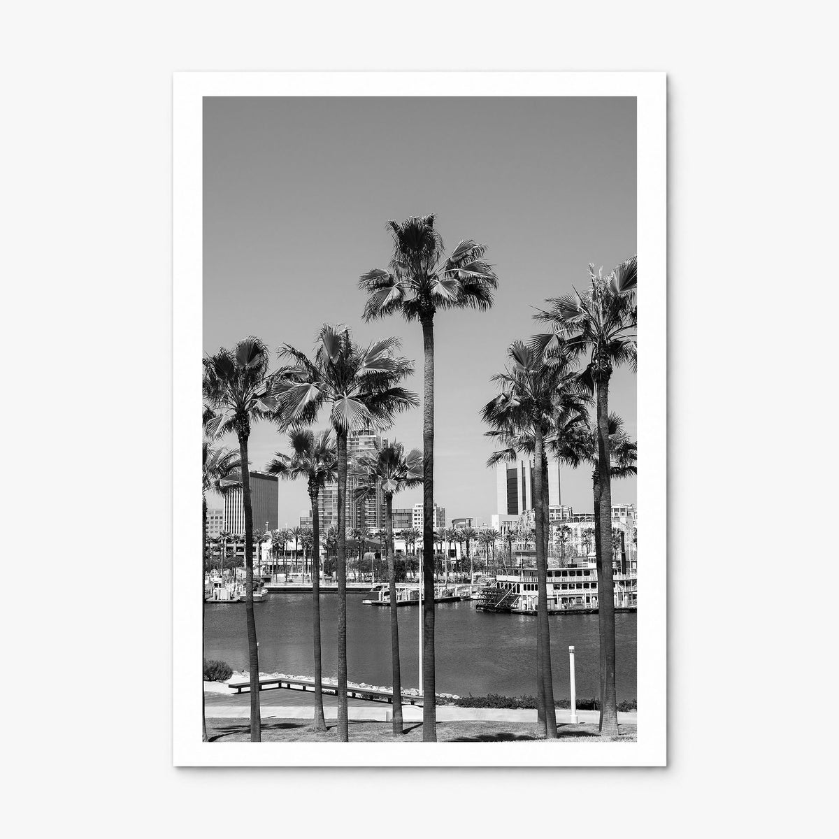 Long Beach Photo No 1 Poster, print only (unframed), white border