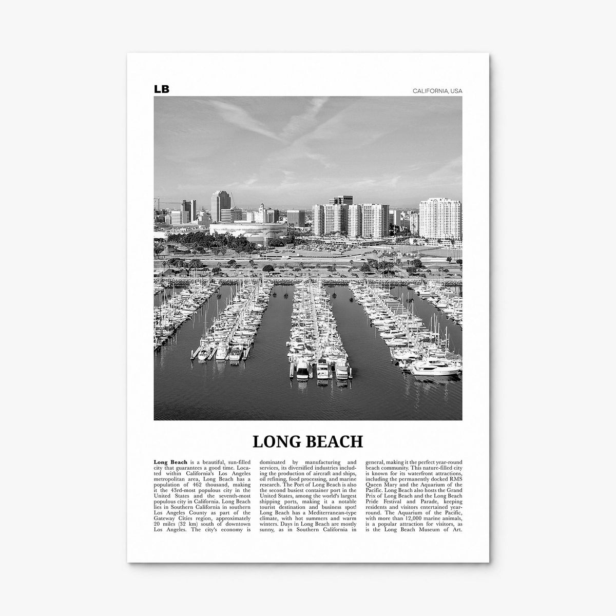 Long Beach Newspaper No 2 Poster, print only (unframed)