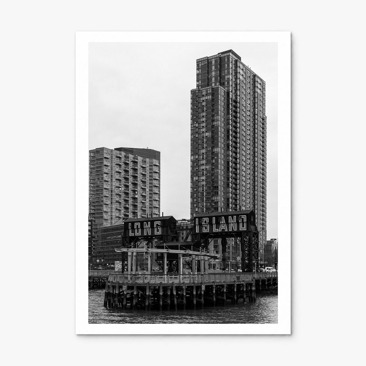 Long Island City Photo Poster, print only (unframed), white border