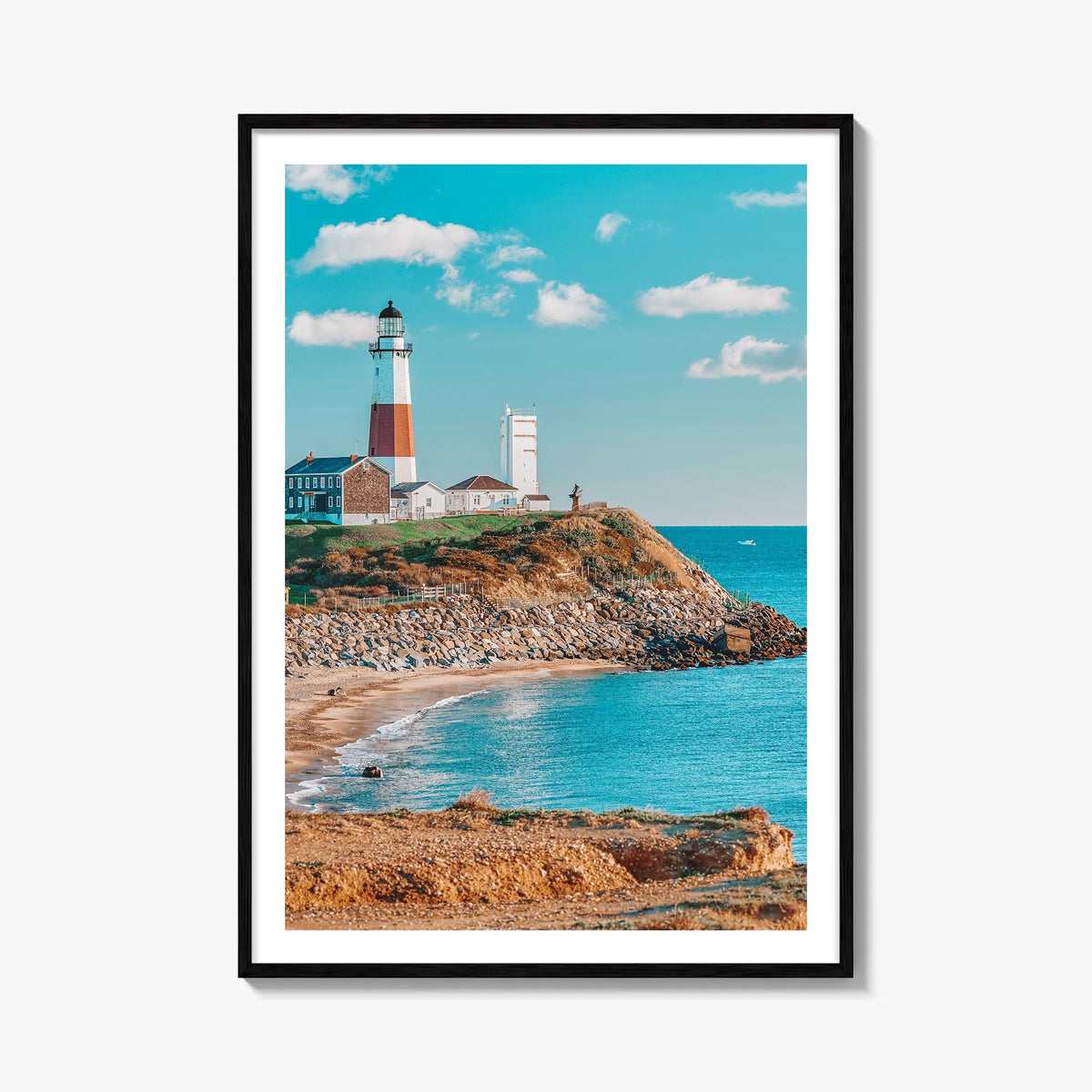 Long Island no. 1 colorful photo poster of New York, USA – vertical wall art, unframed print shown in interior mockup