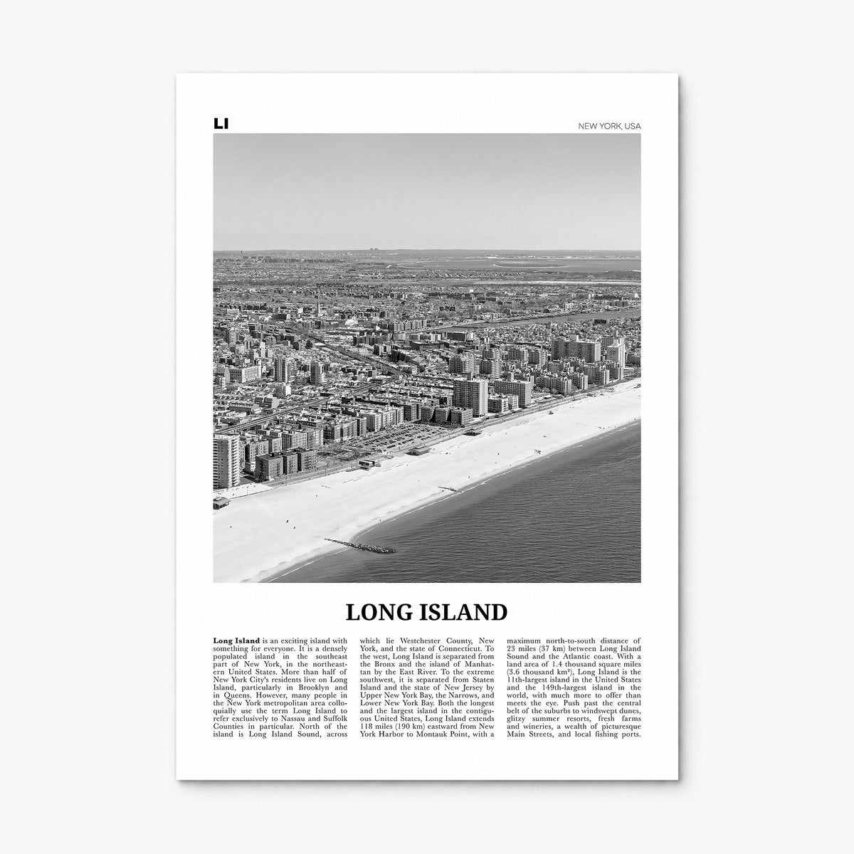 Long Island Newspaper No 1 Poster, print only (unframed)