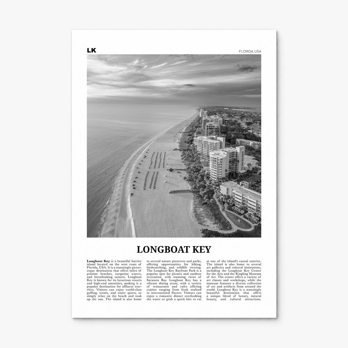 Longboat Key Newspaper Poster, print only (unframed)