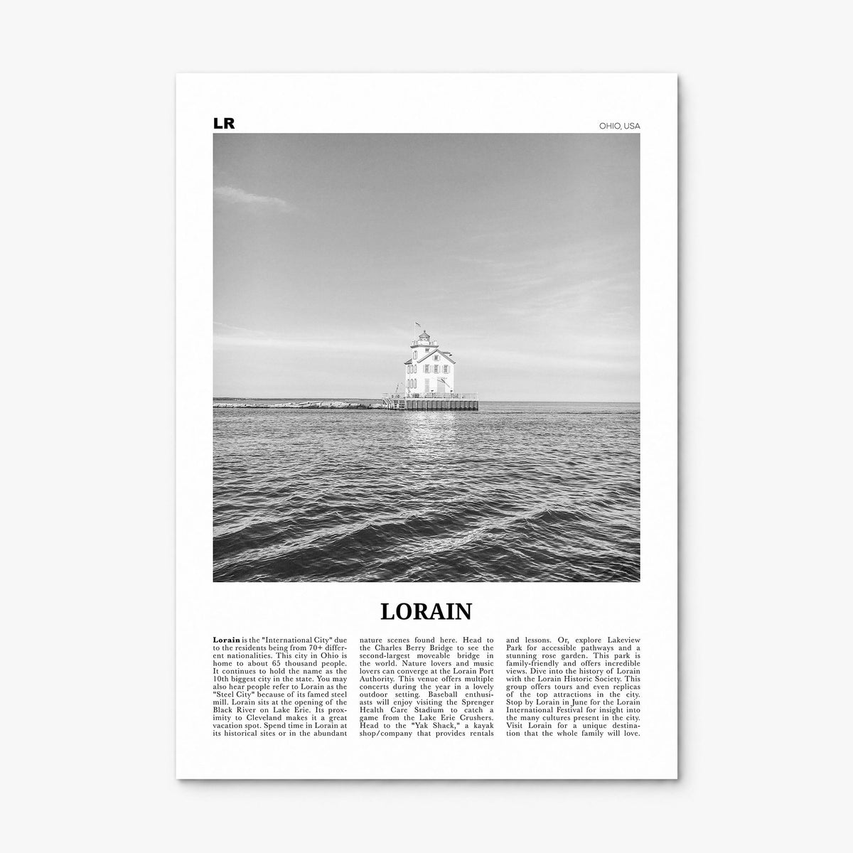 Lorain Newspaper Poster, print only (unframed)