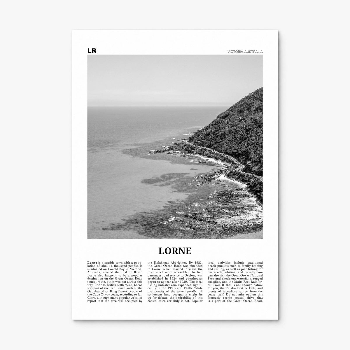 Lorne Newspaper Poster, print only (unframed)