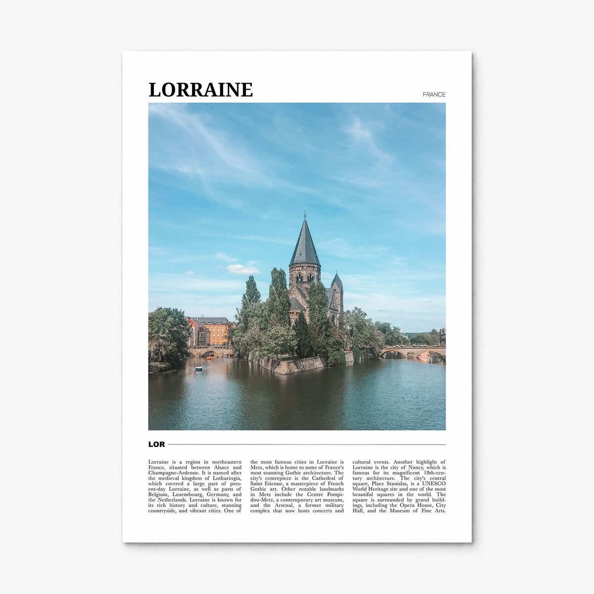 Lorraine Travel Poster, print only (unframed)