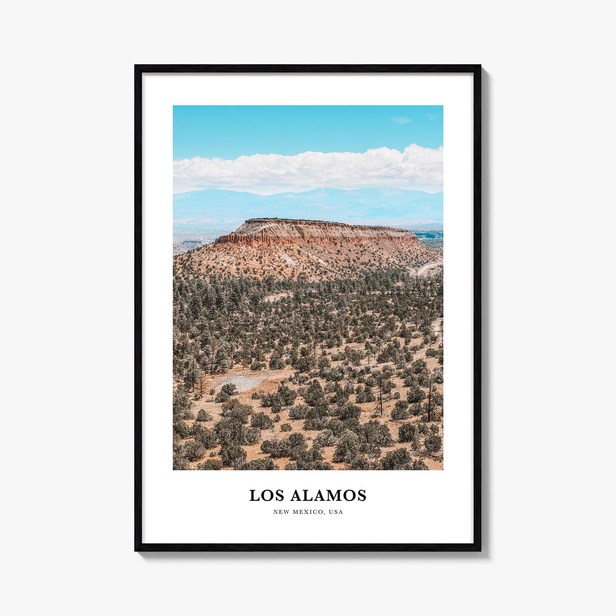 Los Alamos colorful classic poster of Chile – vertical wall art, unframed print shown in interior mockup