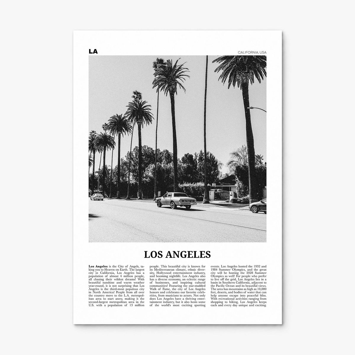 Los Angeles Newspaper No 2 Poster, print only (unframed)