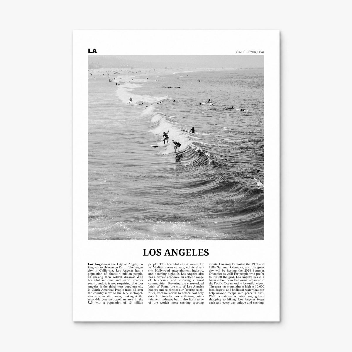 Los Angeles Newspaper No 3 Poster, print only (unframed)