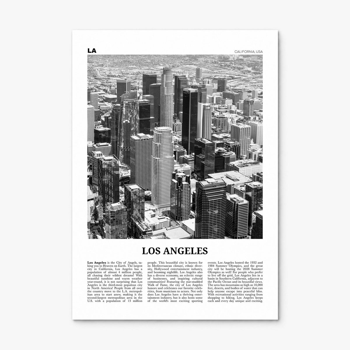 Los Angeles Newspaper No 5 Poster, print only (unframed)