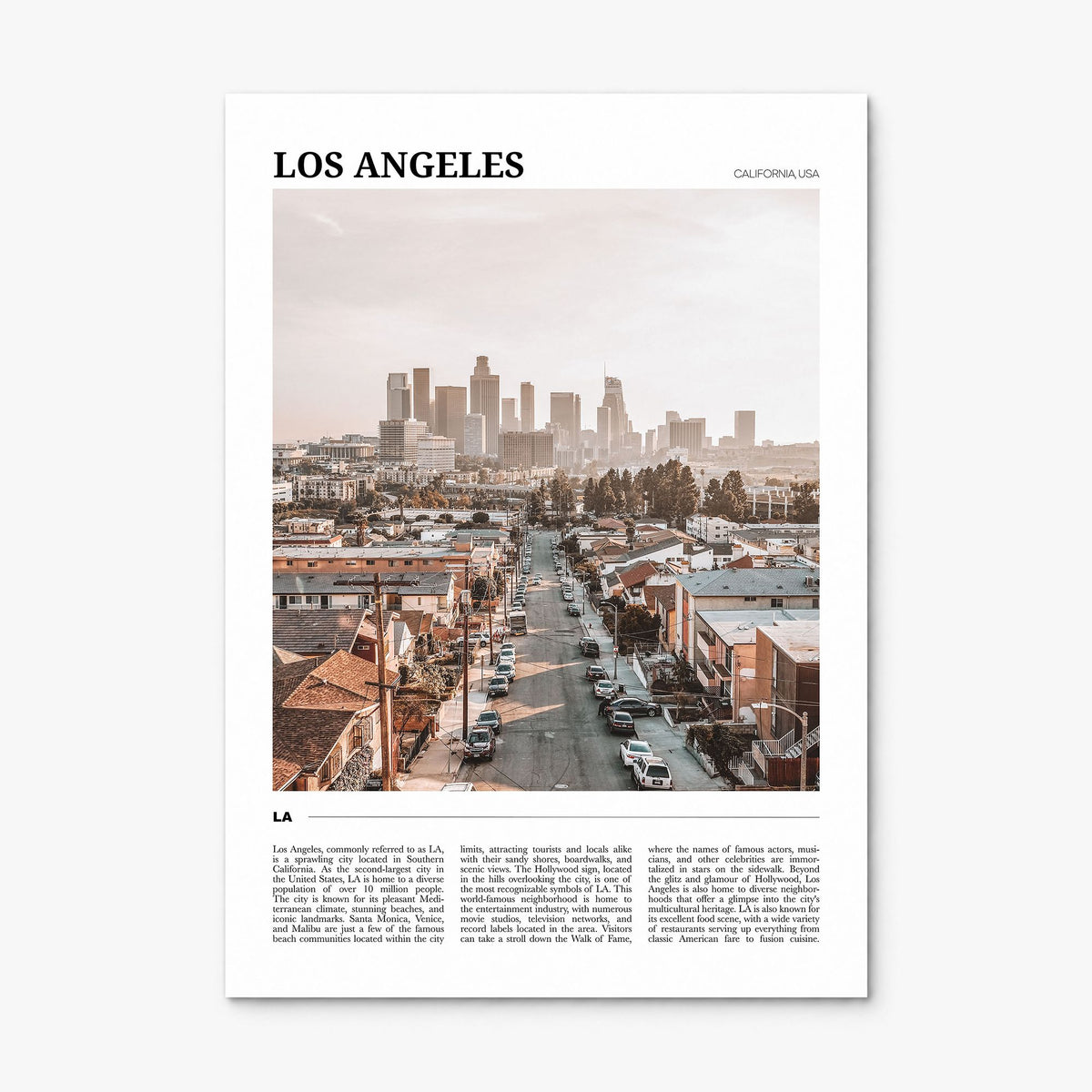 Los Angeles Travel No 2 Poster, print only (unframed)