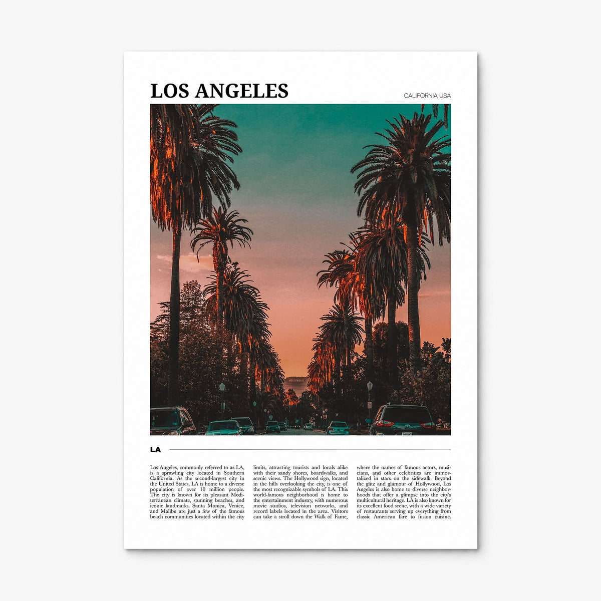 Los Angeles Travel No 3 Poster, print only (unframed)