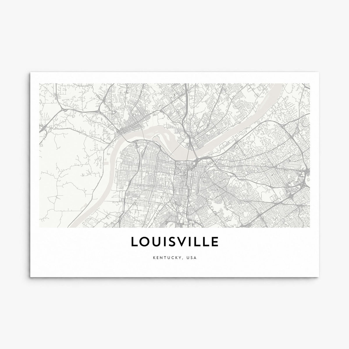 Louisville Map Poster, print only (unframed)