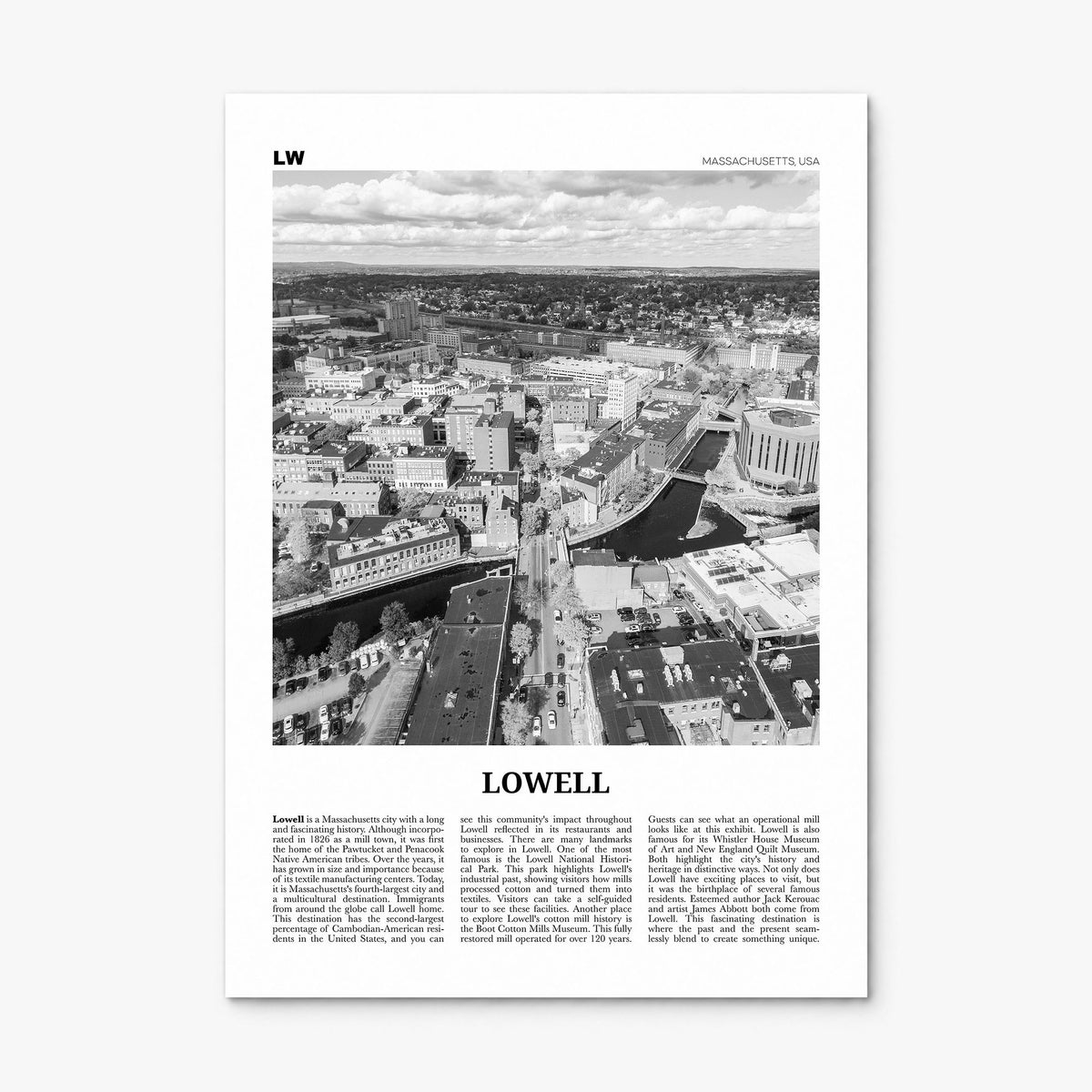 Lowell Newspaper Poster, print only (unframed)