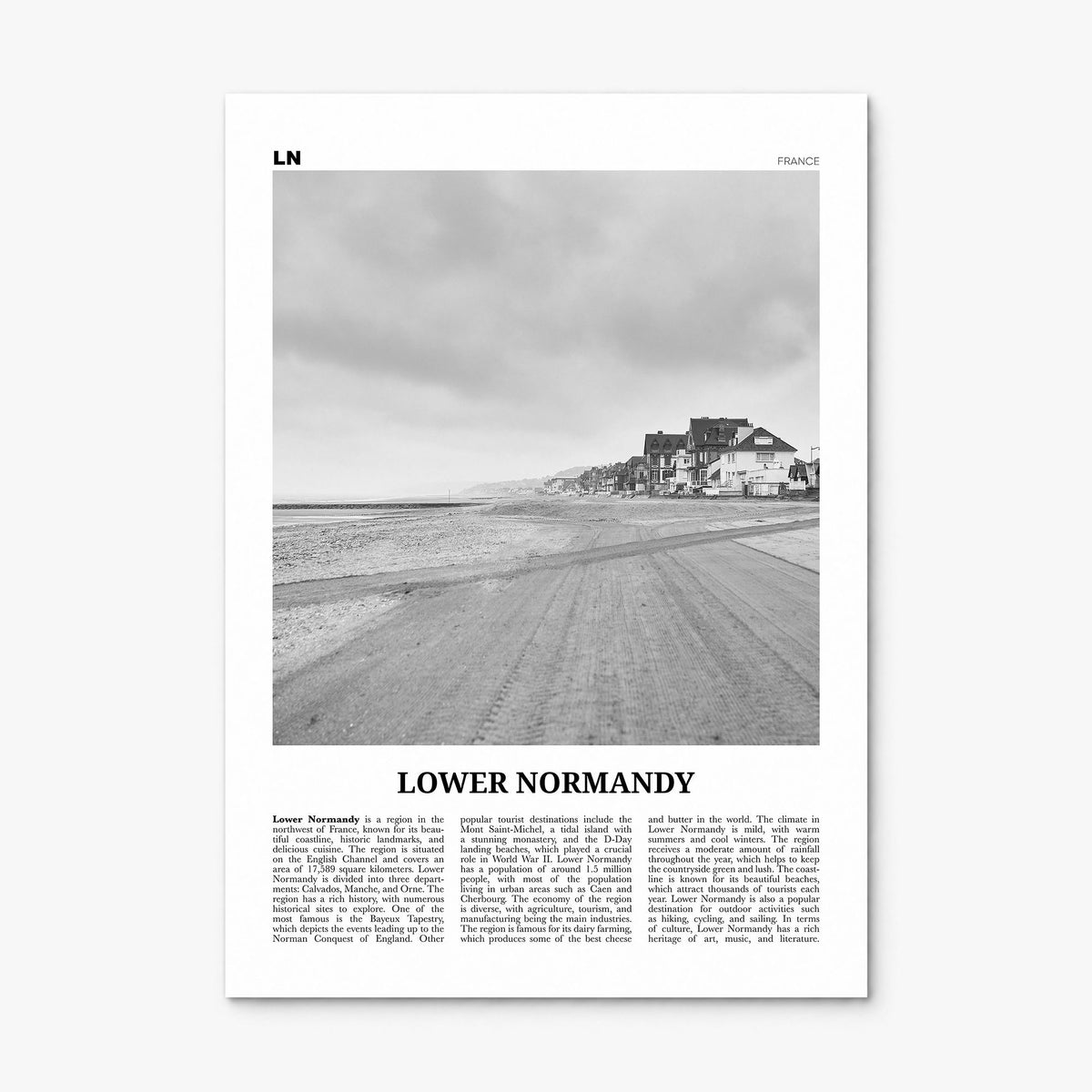 Lower Normandy Newspaper Poster, print only (unframed)