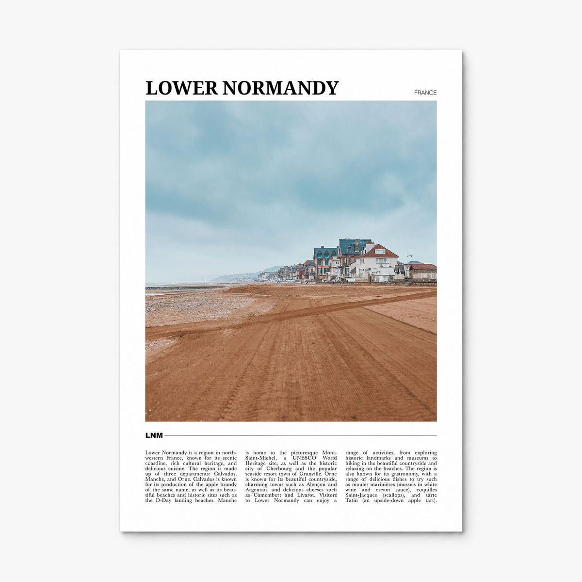 Lower Normandy Travel Poster, print only (unframed)