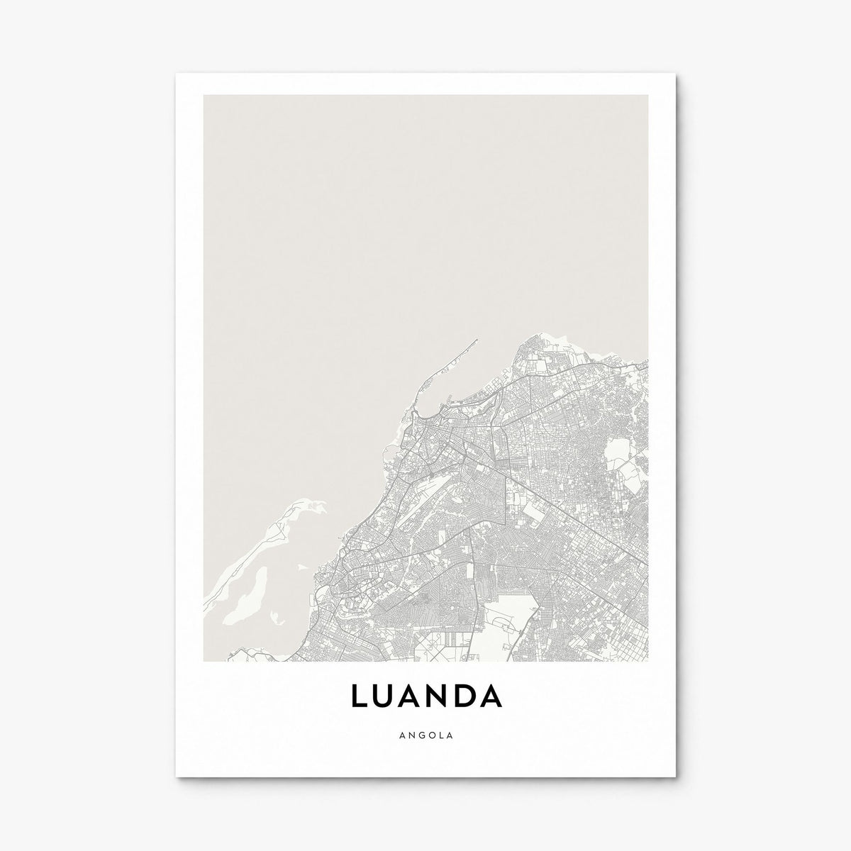 Luanda Map Poster, print only (unframed)