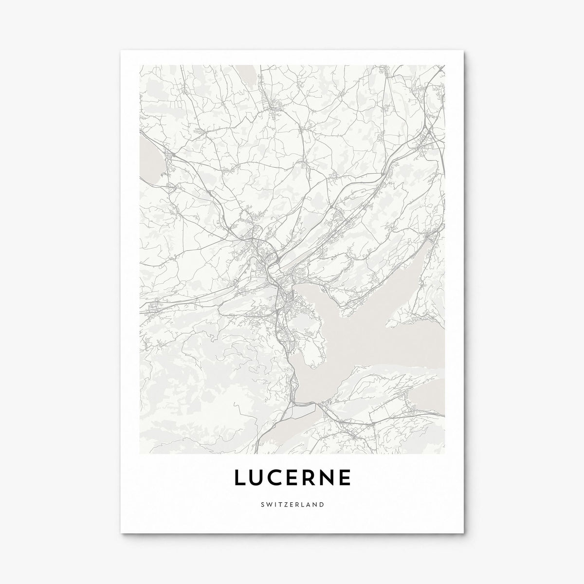 Lucerne Map Poster, print only (unframed)