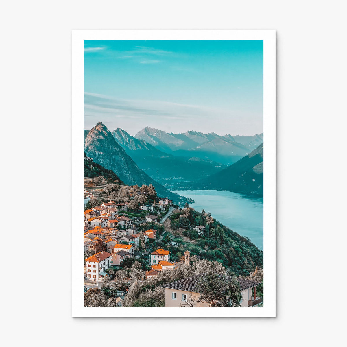 Lugano Photo Poster, print only (unframed), white border