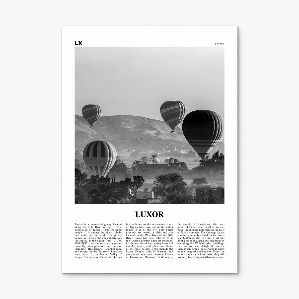 Luxor Newspaper Poster, print only (unframed)