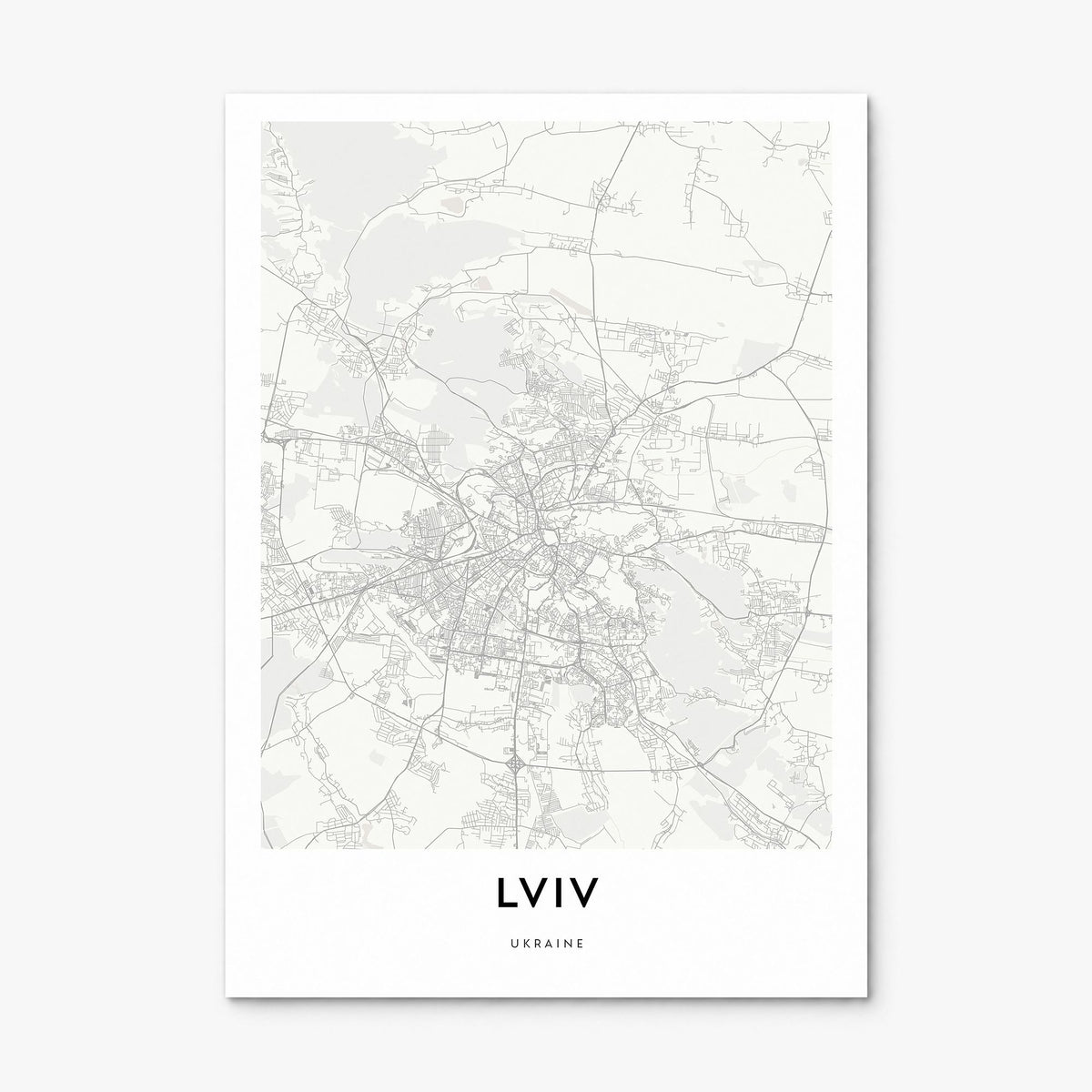 Lviv Map Poster, print only (unframed)