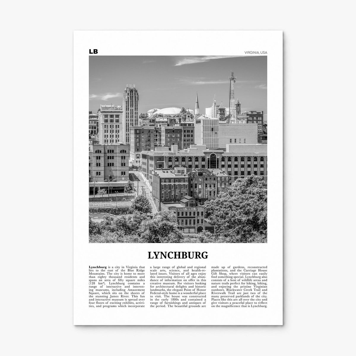Lynchburg Newspaper Poster, print only (unframed)