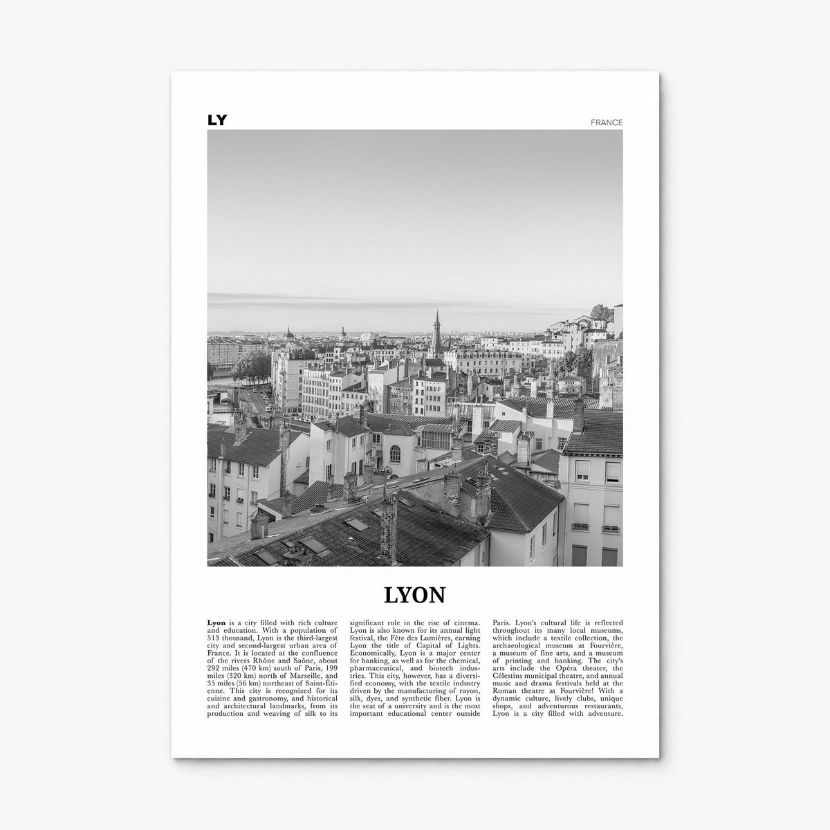 Lyon Newspaper No 1 Poster, print only (unframed)