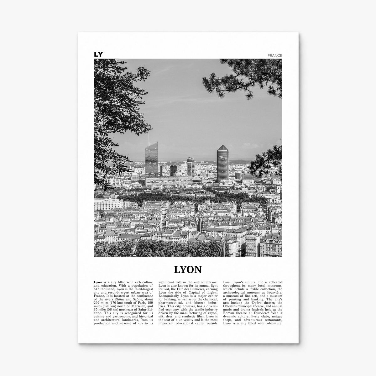 Lyon Newspaper No 2 Poster, print only (unframed)