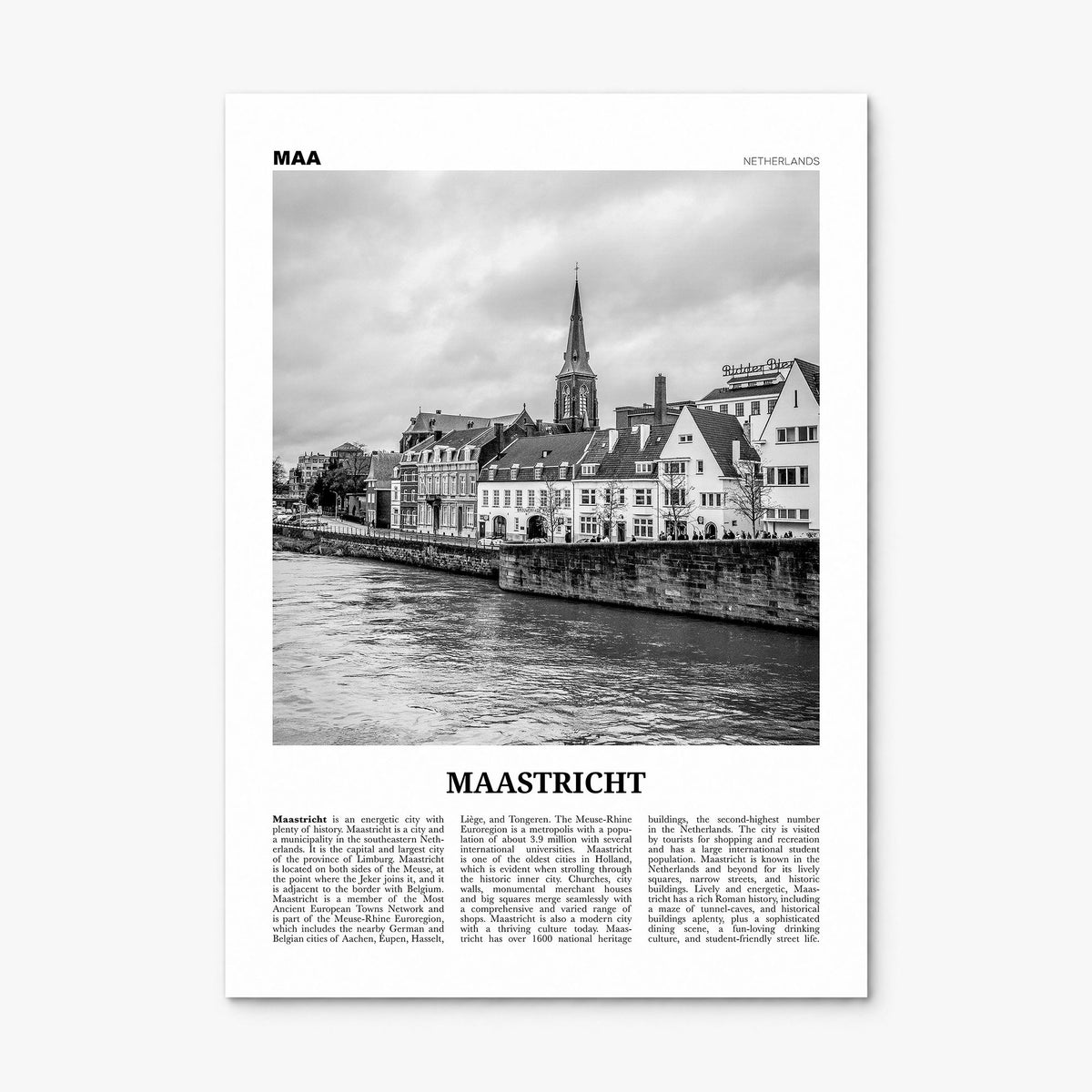 Maastricht Newspaper Poster, print only (unframed)