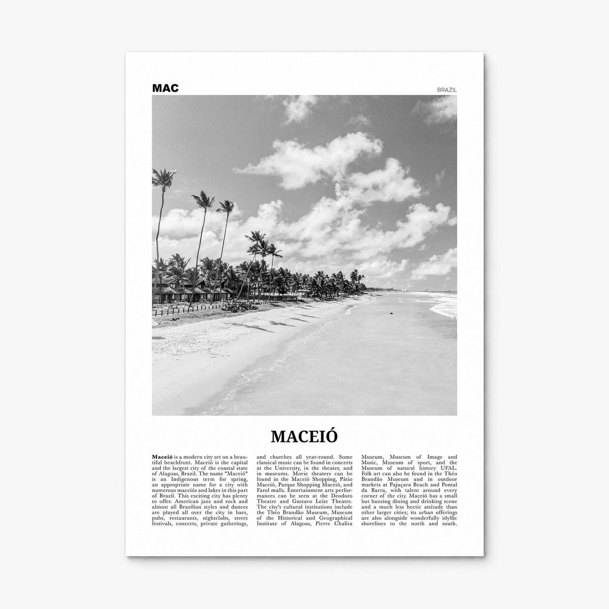 Maceió Newspaper Poster, print only (unframed)