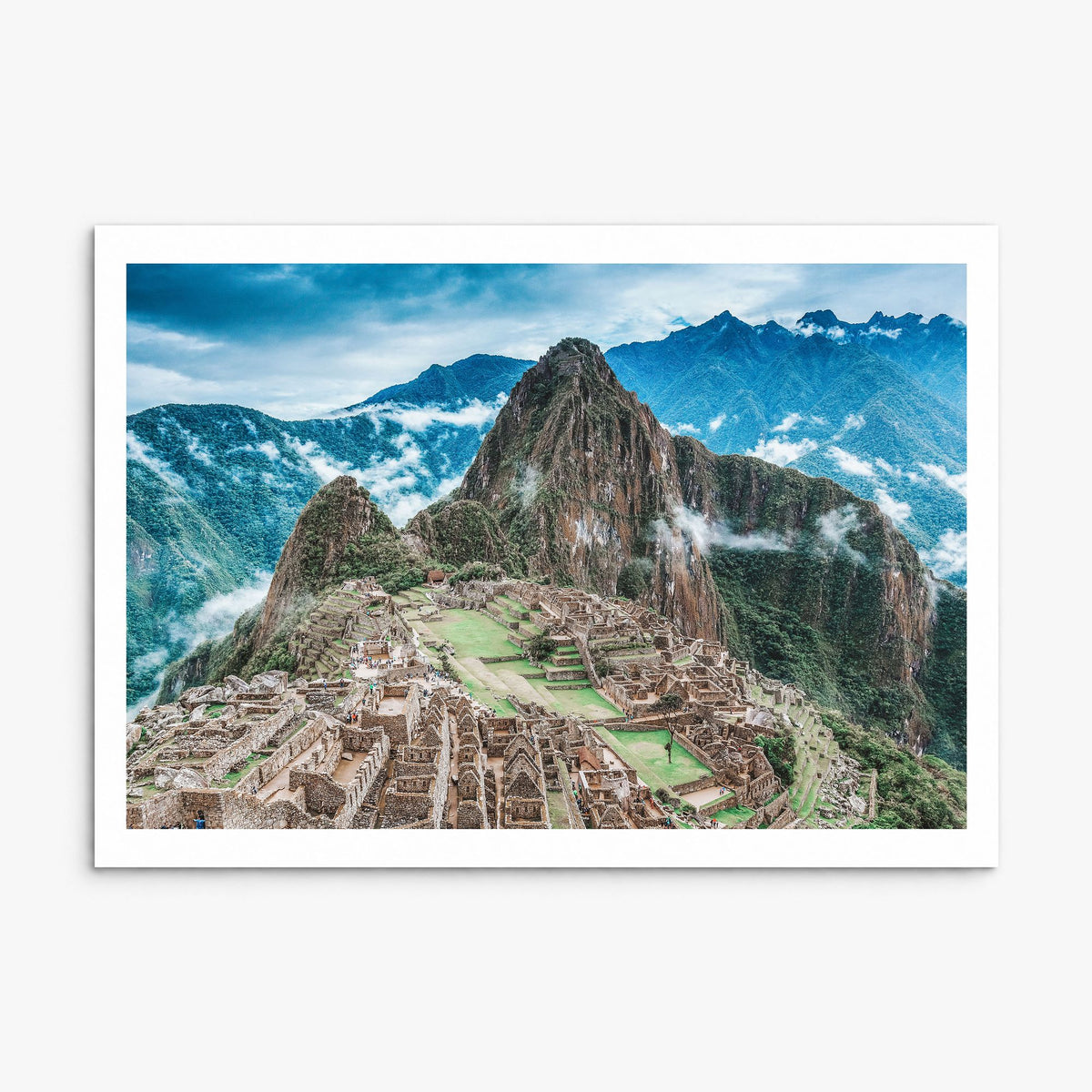 Machu Picchu Photo Poster, print only (unframed), white border