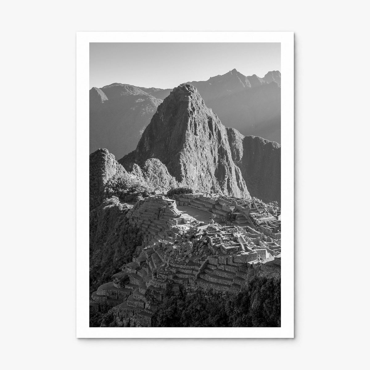 Machu Picchu Photo Poster, print only (unframed), white border