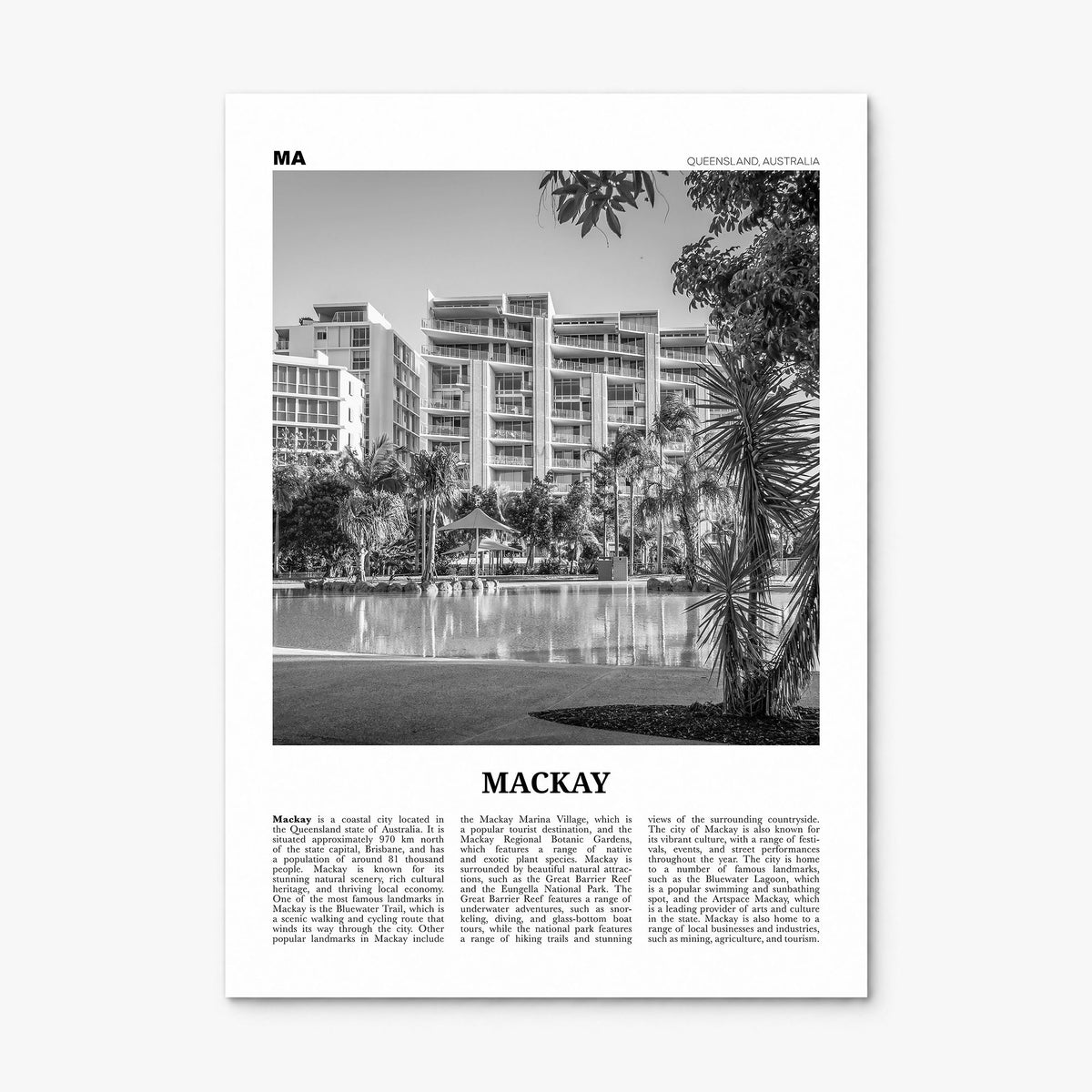 Mackay Newspaper Poster, print only (unframed)