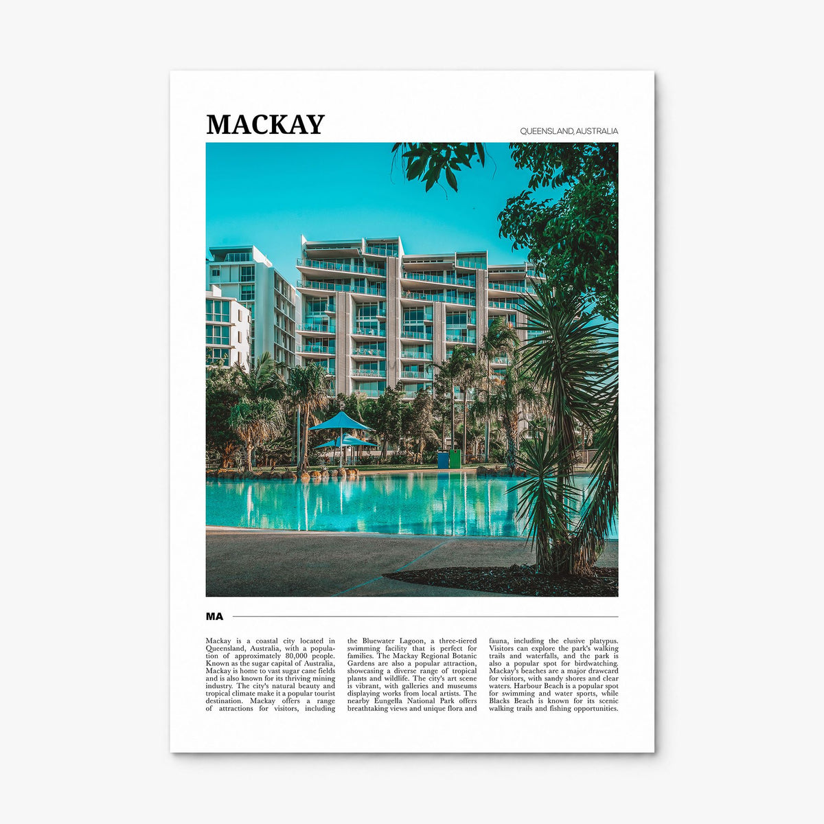 Mackay Travel Poster, print only (unframed)