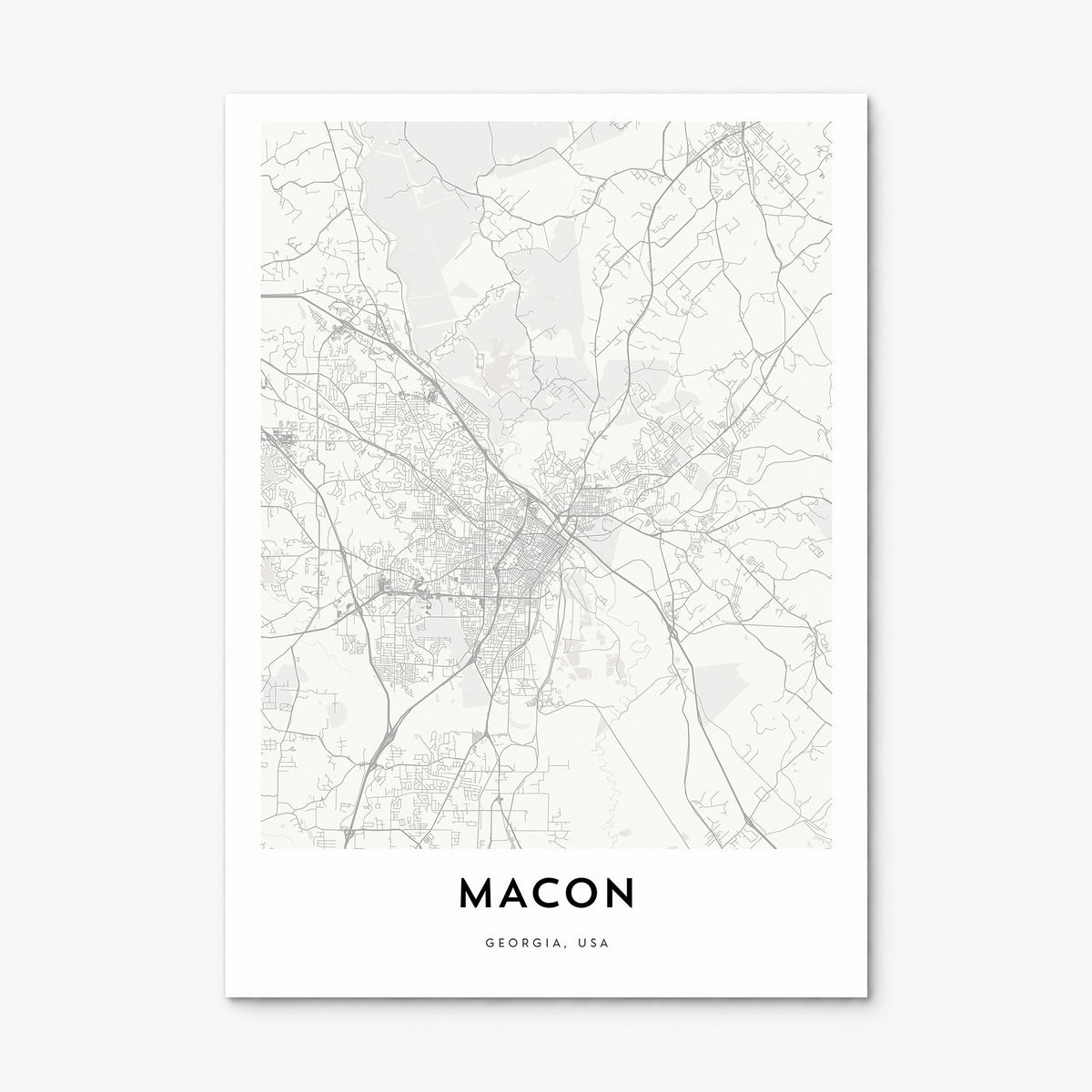 Macon Map Poster, print only (unframed)
