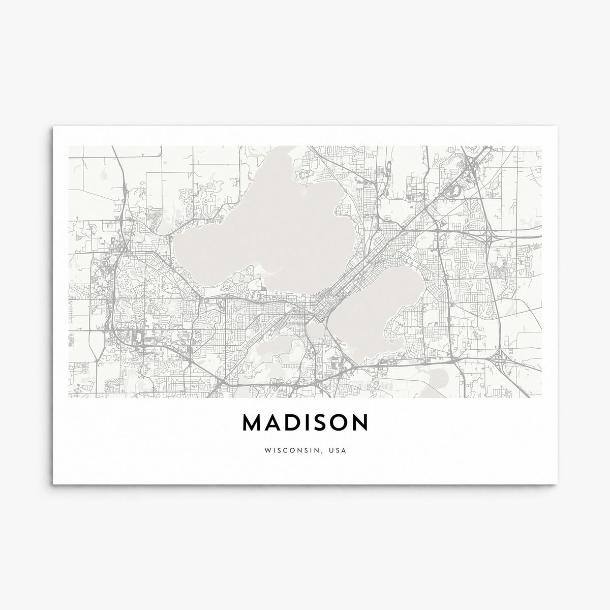 Madison Map Poster, print only (unframed)