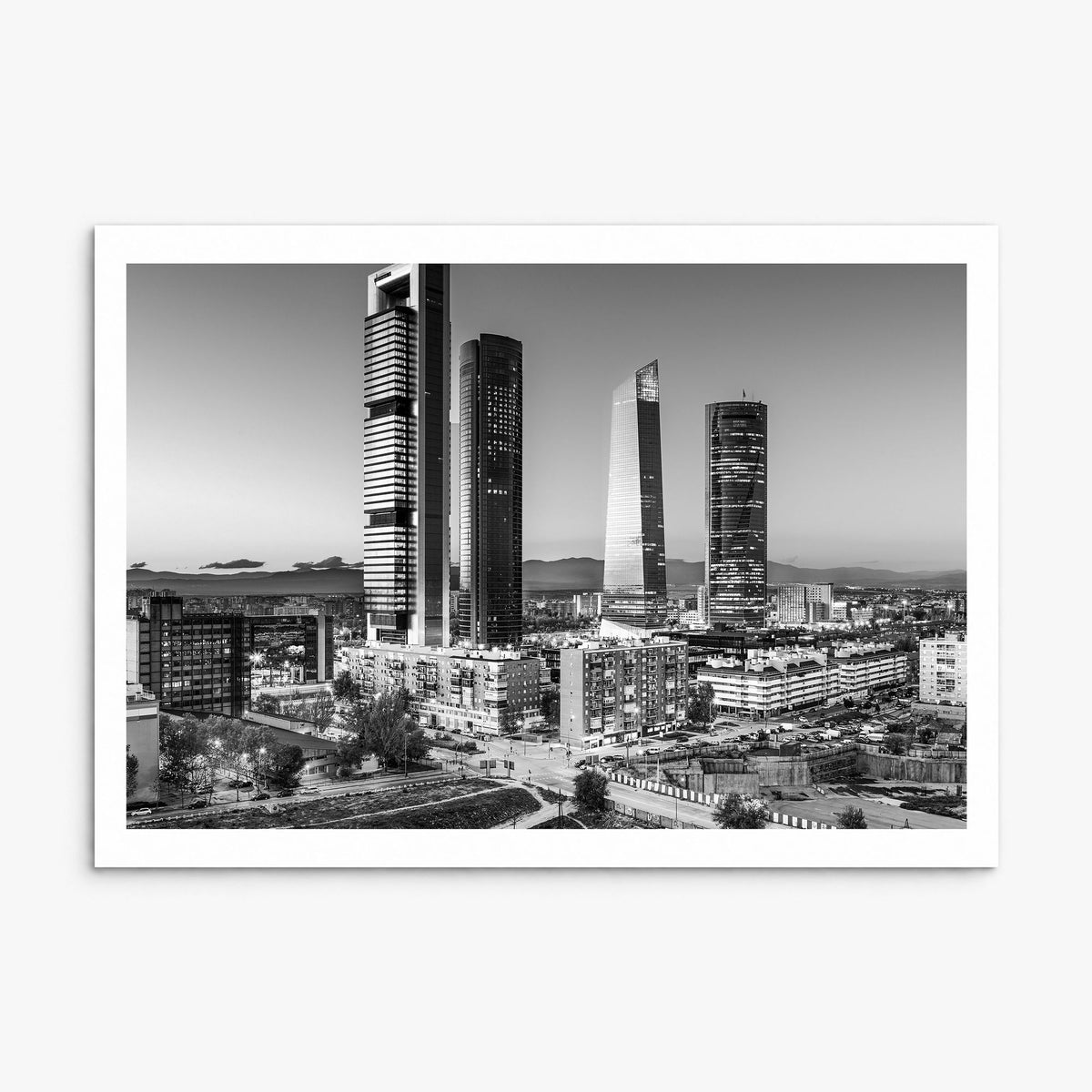 Madrid Photo Poster, print only (unframed), white border