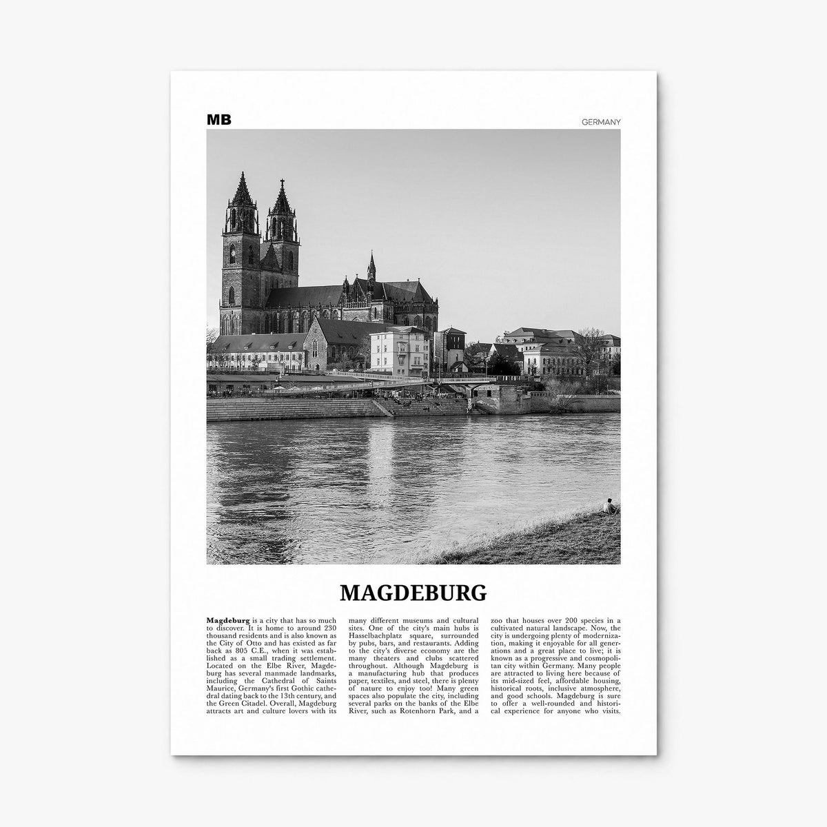 Magdeburg Newspaper Poster, print only (unframed)