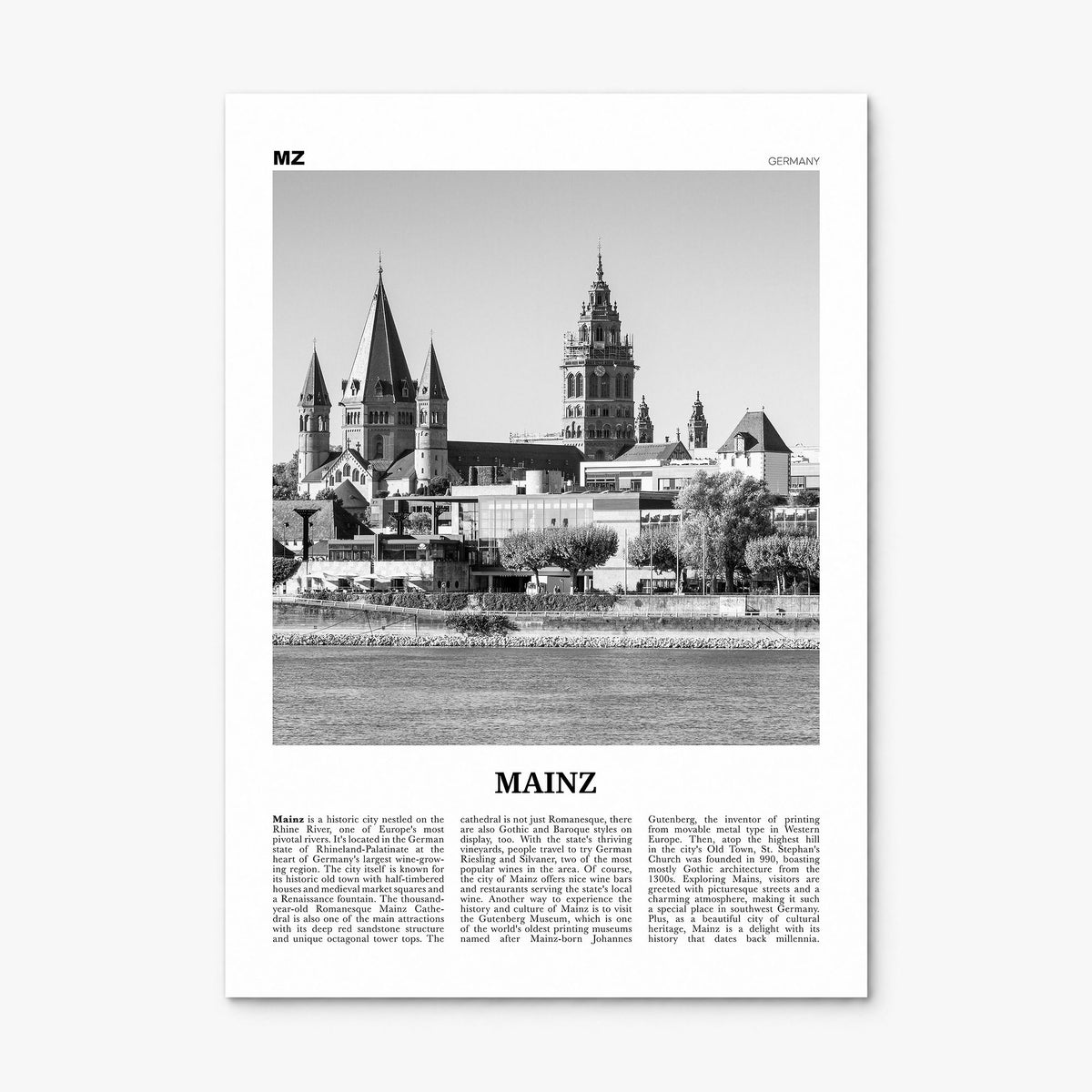 Mainz Newspaper Poster, print only (unframed)