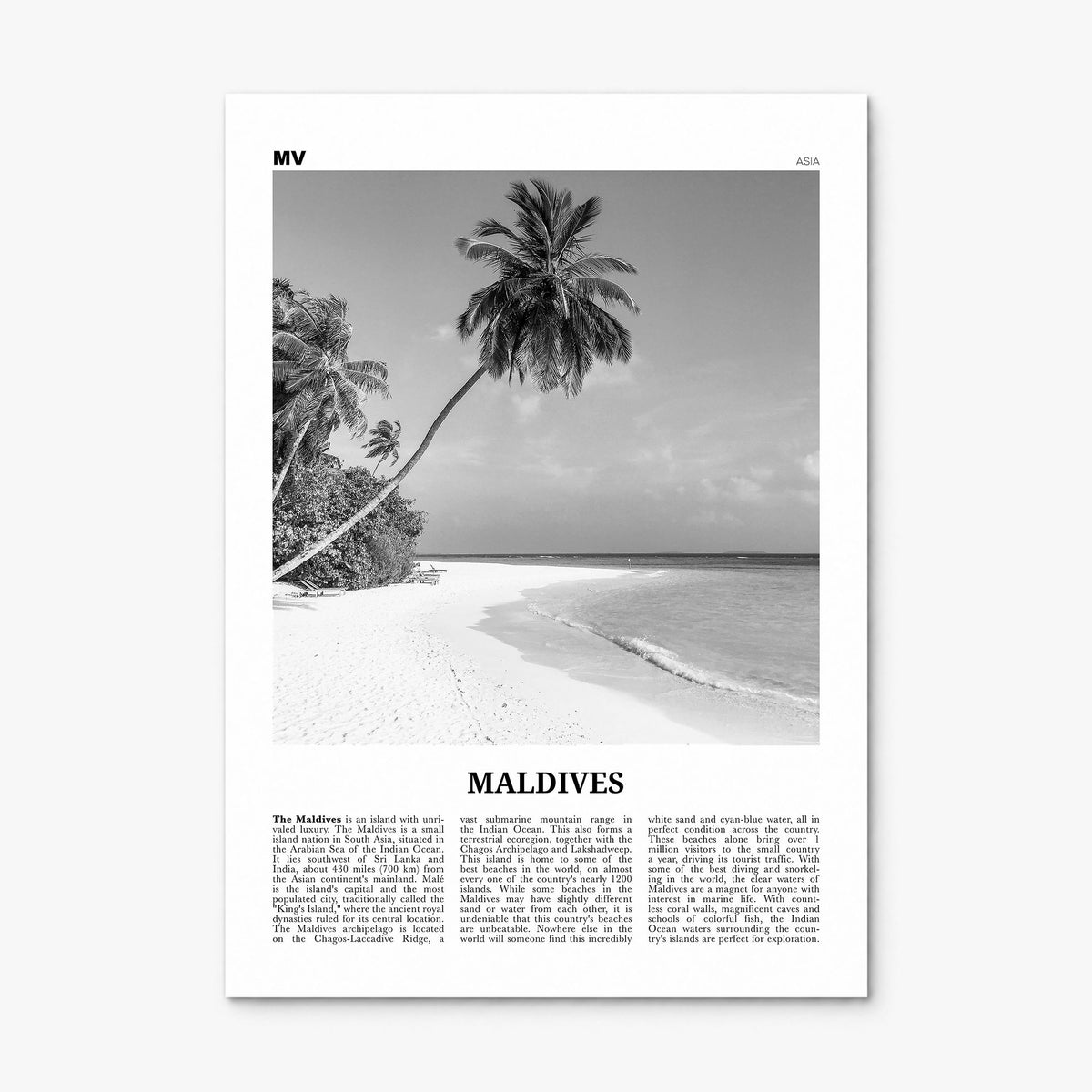 Maldives Newspaper No 1 Poster, print only (unframed)