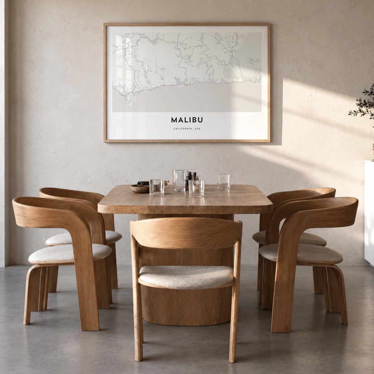 Malibu Map Poster