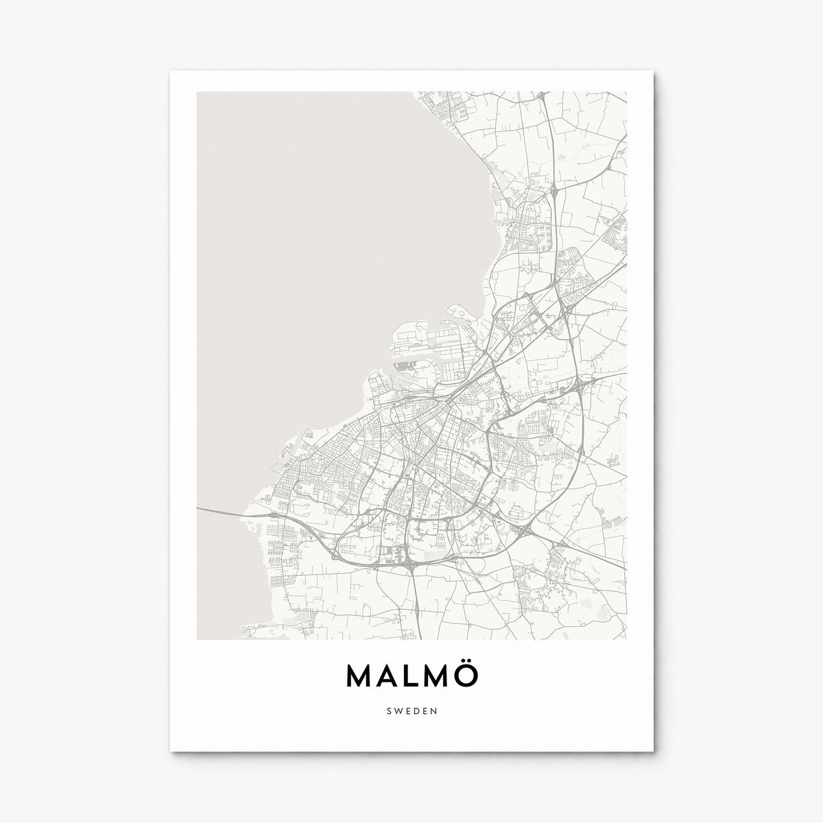 Malmö Map Poster, print only (unframed)