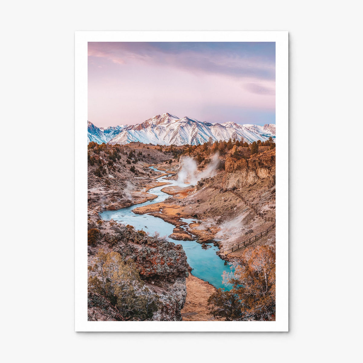 Mammoth Lakes Photo Poster, print only (unframed), white border