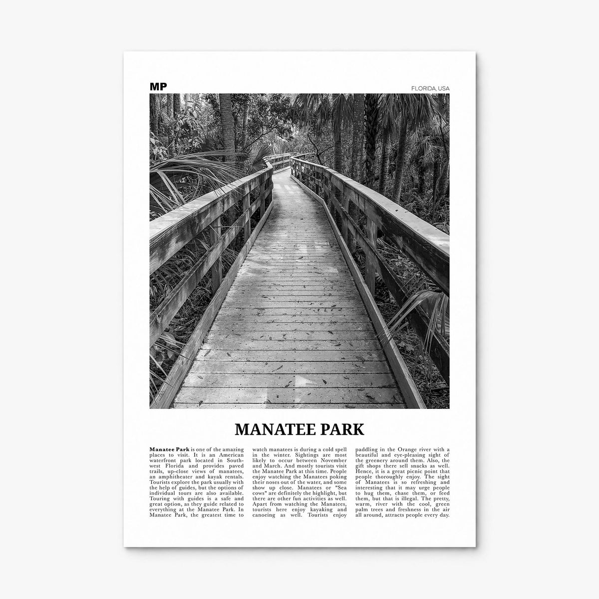 Manatee Park Newspaper Poster, print only (unframed)