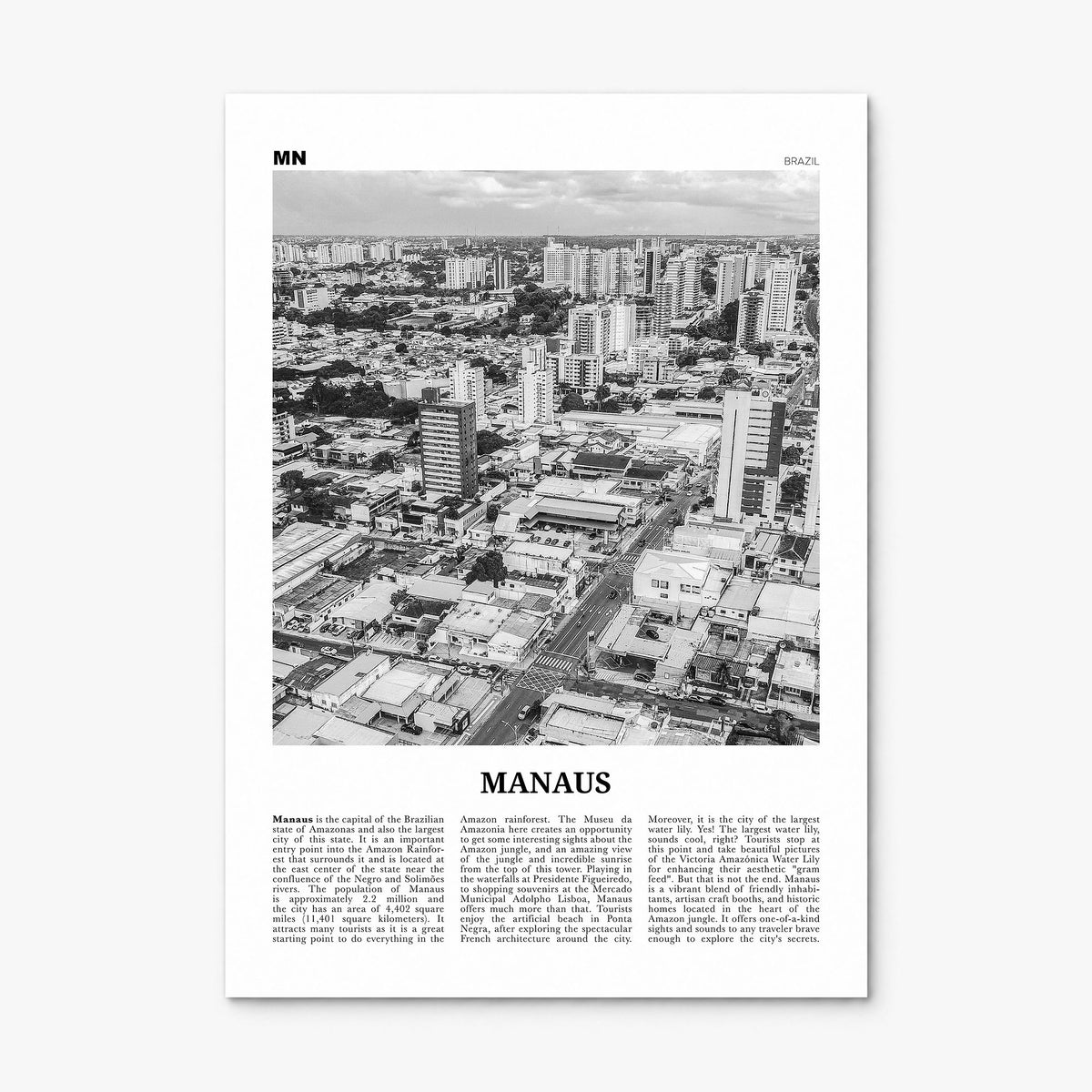 Manaus Newspaper Poster, print only (unframed)