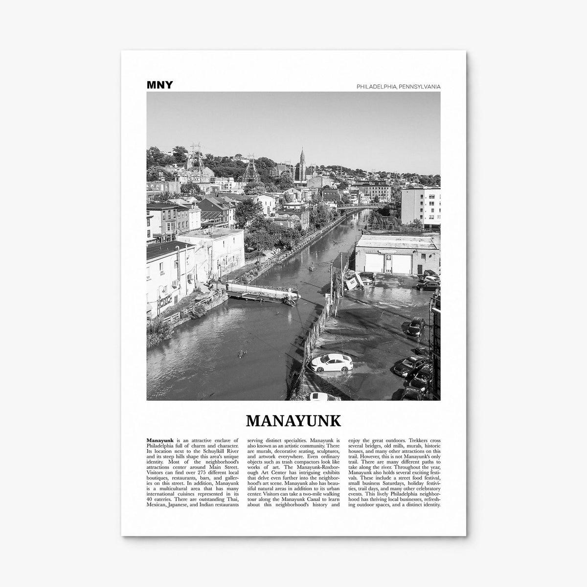 Manayunk Newspaper Poster, print only (unframed)