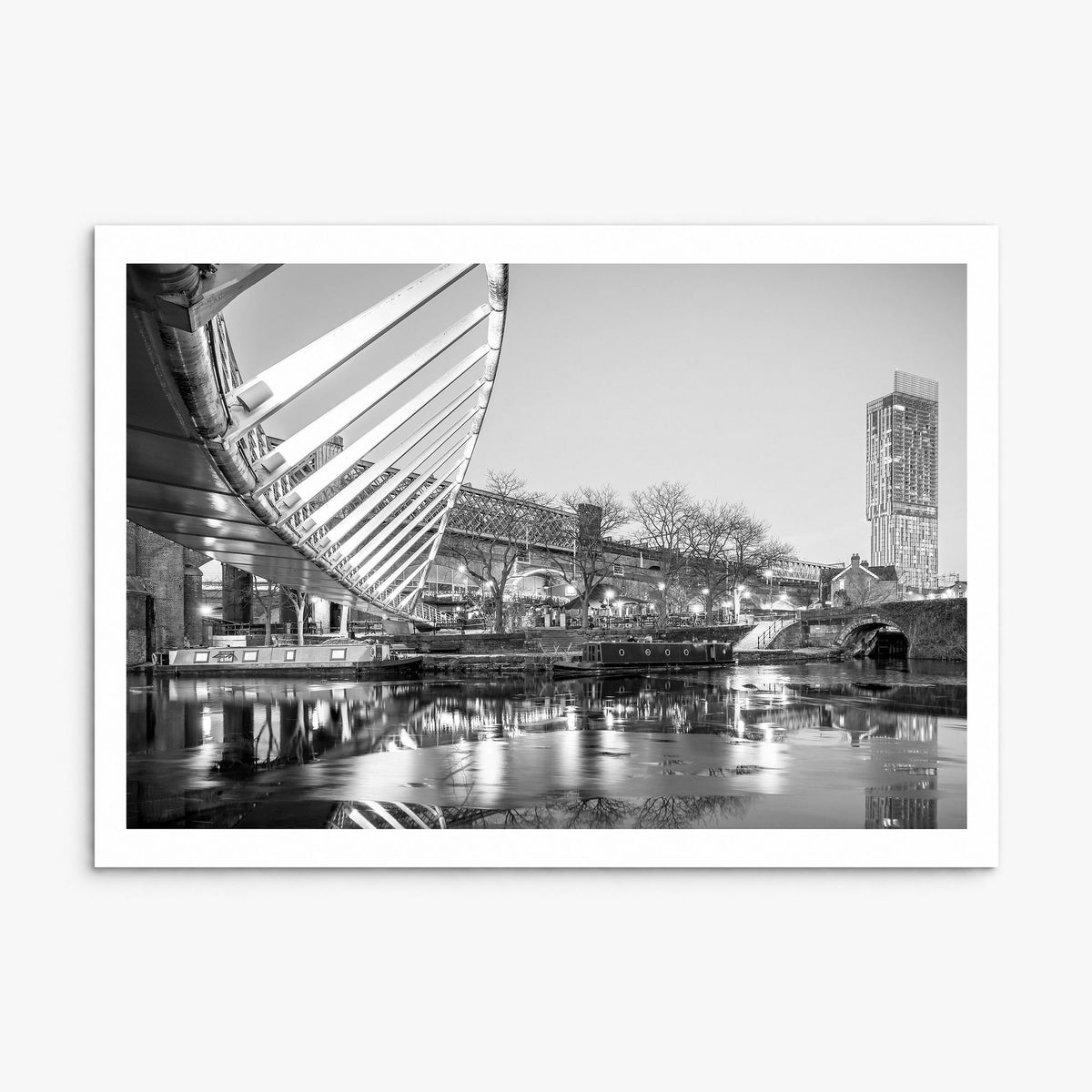 Manchester, England Photo Poster, print only (unframed), white border