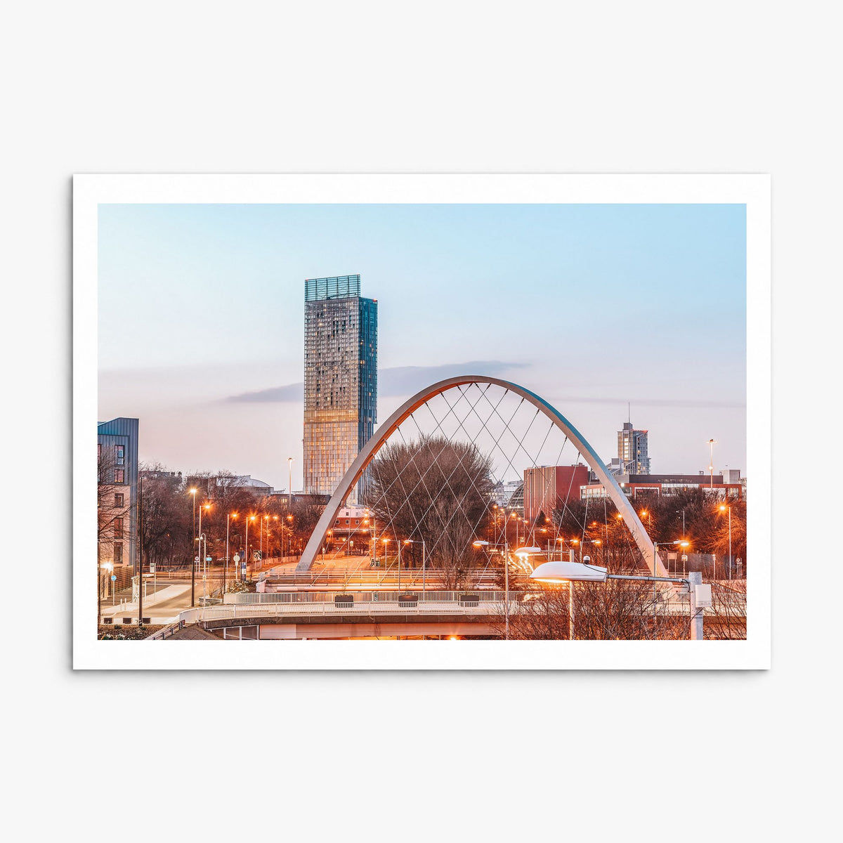 Manchester, England Photo Poster, print only (unframed), white border