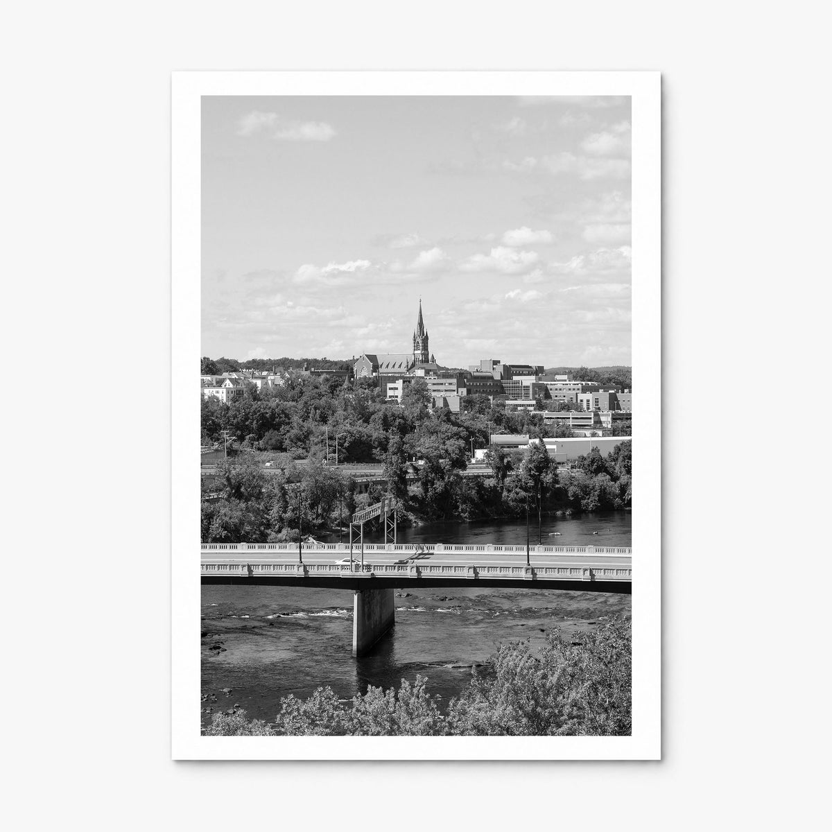 Manchester, New Hampshire Photo Poster, print only (unframed), white border