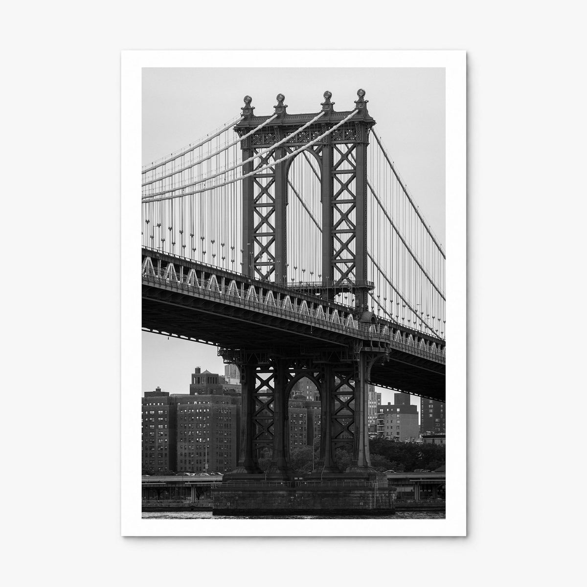 Manhattan Bridge Photo Poster, print only (unframed), white border